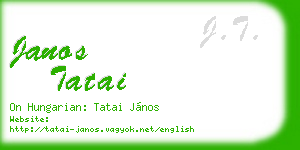 janos tatai business card