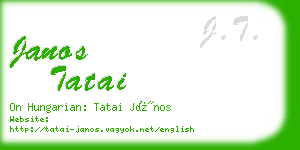 janos tatai business card
